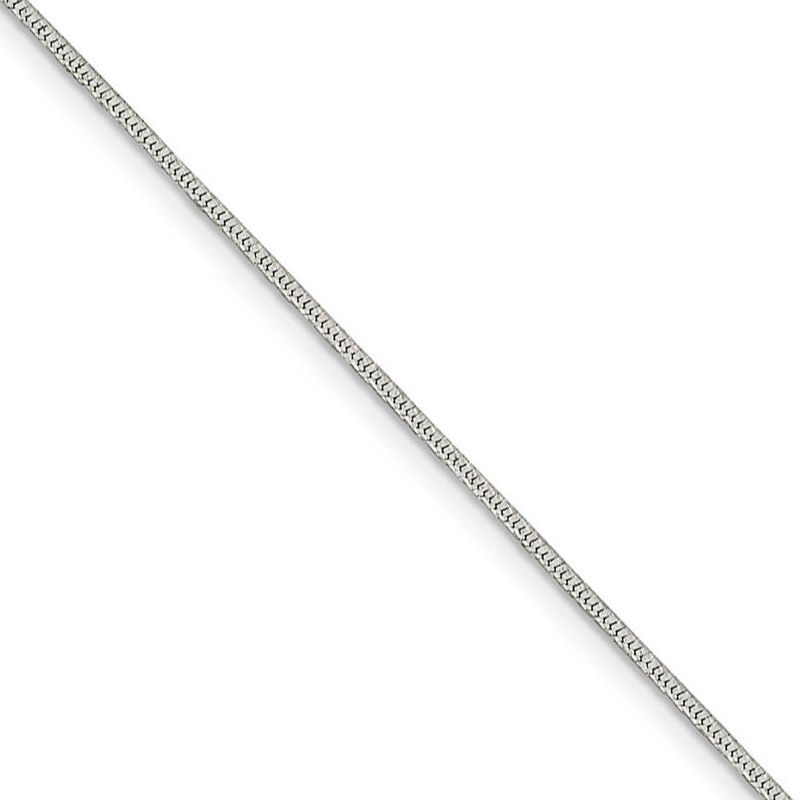 1.25mm Sterling Silver Diamond Cut Round Snake Chain Necklace, 24 Inch